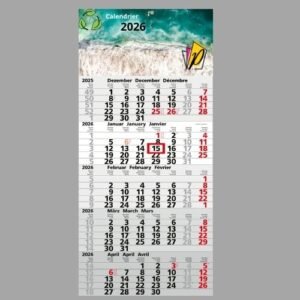 Calendriers mensuels 5 mois (Monobloc) Carton recyclé
