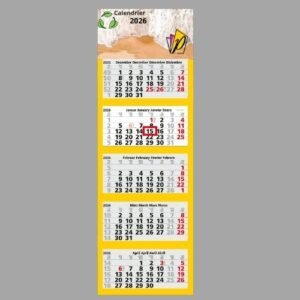 Calendriers mensuels 5 mois (multiblocs) Carton recyclé