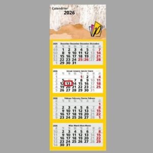 Calendriers mensuels 4 mois (multiblocs)