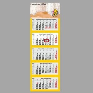 Calendriers mensuels 5 mois (multiblocs)